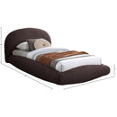  Color_Brown  Size_Twin  -- Genesis Brown Teddy Fabric Upholstered Floating Twin Bed IMAGE 6