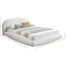  Color_Cream  Size_Queen  -- Genesis Cream Teddy Fabric Upholstered Floating Queen Bed IMAGE 6