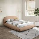 Meridian Genesis Beige Teddy Fabric Queen Bed (3 Boxes) IMAGE 2