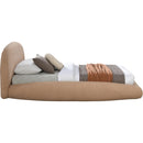  Color_Tan  Size_Twin  -- Genesis Beige Teddy Fabric Upholstered Floating Twin Bed IMAGE 4