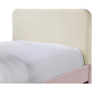  Meridian Ivy Pink Velvet Upholstered Twin Trundle / Storage Bed IMAGE 6