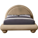 Meridian Madrid Beige Velvet Full Bed IMAGE 3