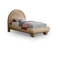  Color_Beige Size_Twin -- Meridian Madrid Upholstered Platform Bed IMAGE 1