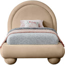  Color_Beige  Size_Twin  --  Madrid Beige Velvet Upholstered Twin Bed IMAGE 3