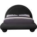 Meridian Madrid Black Velvet Full Bed IMAGE 3
