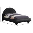 Meridian Madrid Black Velvet Full Bed IMAGE 7