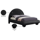 Meridian Madrid Black Velvet Full Bed IMAGE 8