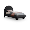 Meridian Madrid Black Velvet Twin Bed IMAGE 1
