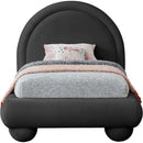  Color_Black  Size_Twin  --  Madrid Black Velvet Upholstered Twin Bed IMAGE 3