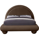  Color_Brown  Size_Full  --  Madrid Brown Velvet Upholstered Full Bed IMAGE 3