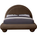 Meridian Madrid Brown Velvet Full Bed IMAGE 3