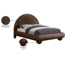 Meridian Madrid Brown Velvet King Bed IMAGE 8