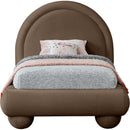  Color_Brown  Size_Twin  --  Madrid Brown Velvet Upholstered Twin Bed IMAGE 3