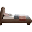  Color_Brown  Size_Twin  --  Madrid Brown Velvet Upholstered Twin Bed IMAGE 4