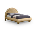  Color_Camel  Size_Full  --  Madrid Camel Velvet Upholstered Full Bed IMAGE 1