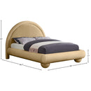 Meridian Madrid Camel Velvet Full Bed IMAGE 7