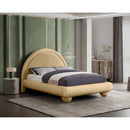  Color_Camel  Size_King  --  Madrid Camel Velvet Upholstered King Bed IMAGE 2