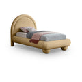  Color_Camel Size_Twin -- Madrid Camel Velvet Upholstered Twin Bed IMAGE 1