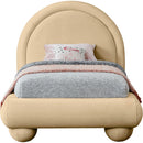  Color_Camel  Size_Twin  --  Madrid Camel Velvet Upholstered Twin Bed IMAGE 3