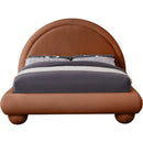  Color_Cognac  Size_Full  --  Madrid Cognac Velvet Upholstered Full Bed IMAGE 3