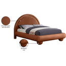 Meridian Madrid Cognac Velvet King Bed IMAGE 8
