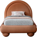  Color_Cognac  Size_Twin  --  Madrid Cognac Velvet Upholstered Twin Bed IMAGE 3