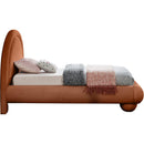  Color_Cognac  Size_Twin  --  Madrid Cognac Velvet Upholstered Twin Bed IMAGE 4