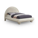  Color_Cream  Size_King  --  Madrid Cream Velvet Upholstered King Bed IMAGE 1
