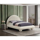 Color_Cream  Size_King  --  Madrid Cream Velvet Upholstered King Bed IMAGE 2
