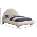 Meridian Madrid Cream Velvet King Bed IMAGE 7