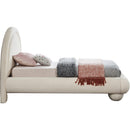  Color_Cream  Size_Twin  --  Madrid Cream Velvet Upholstered Twin Bed IMAGE 4