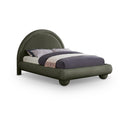  Color_Green  Size_Full  --  Madrid Green Velvet Upholstered Full Bed IMAGE 1