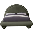 Meridian Madrid Green Velvet King Bed IMAGE 3