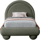  Color_Green  Size_Twin  --  Madrid Green Velvet Upholstered Twin Bed IMAGE 3