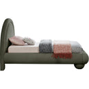  Color_Green  Size_Twin  --  Madrid Green Velvet Upholstered Twin Bed IMAGE 4