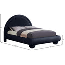 Meridian Madrid Navy Velvet King Bed IMAGE 7