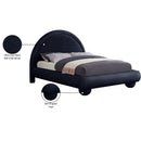 Meridian Madrid Navy Velvet King Bed IMAGE 8