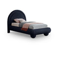  Color_Navy Size_Twin -- Madrid Navy Velvet Upholstered Twin Bed IMAGE 1