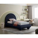  Color_Navy  Size_Twin  --  Madrid Navy Velvet Upholstered Twin Bed IMAGE 2