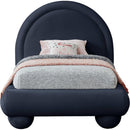 Meridian Madrid Navy Velvet Twin Bed IMAGE 3