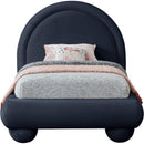  Color_Navy  Size_Twin  --  Madrid Navy Velvet Upholstered Twin Bed IMAGE 3