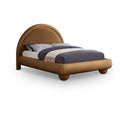  Color_Saddle  Size_Full  --  Madrid Saddle Velvet Upholstered Full Bed IMAGE 1