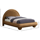 Meridian Madrid Saddle Velvet Full Bed IMAGE 7