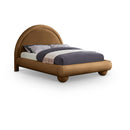  Color_Saddle  Size_Queen  --  Madrid Saddle Velvet Upholstered Queen Bed IMAGE 1