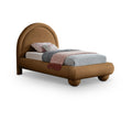  Color_Saddle Size_Twin -- Madrid Saddle Velvet Upholstered Twin Bed IMAGE 1