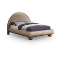  Color_Taupe  Size_Full  --  Madrid Taupe Velvet Upholstered Full Bed IMAGE 1