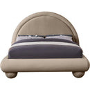 Meridian Madrid Taupe Velvet Full Bed IMAGE 3