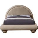  Color_Taupe  Size_King  --  Madrid Taupe Velvet Upholstered King Bed IMAGE 3