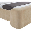  Color_Beige  Size_Queen  -- Modena Beige Chenille Fabric Upholstered Queen Bed IMAGE 6