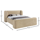  Color_Beige  Size_Queen  -- Modena Beige Chenille Fabric Upholstered Queen Bed IMAGE 9